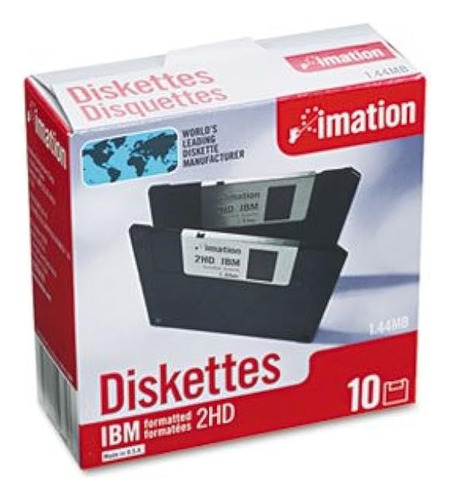 Diskettes Disquete Imation Ibm 1.44 Mb 2hd Caja Pack 10 Und