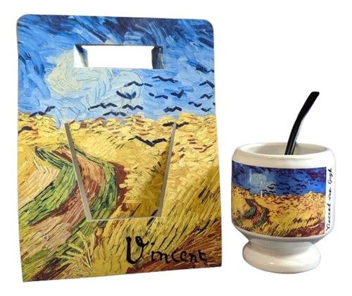Vincent Van Gogh | Mate + Bombilla + Caja | Pixel