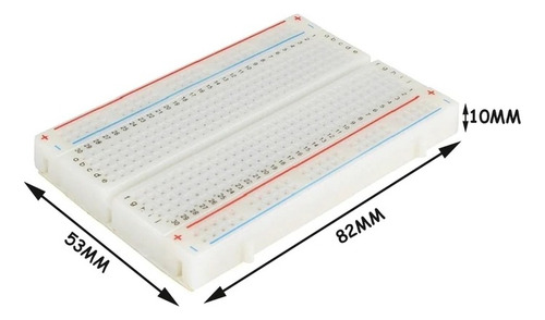 Kit 2x Protoboard Breadboard 400 Points Arduino Prototipage