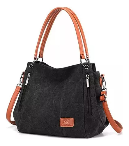 Bolso De Hombro Casual De Lona De Gran Capacidad Para Mujer