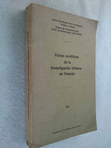 Fichas Analíticas De La Investigación Urbana En Francia 1972