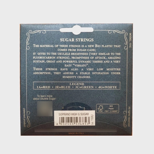 Encordoamento Corda Para Ukulele Aquila Strings Sugar 150u