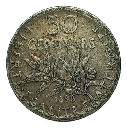 Francia - 50 Centimes 1898 - Km 854 (ref 090)