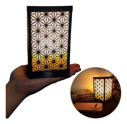Lámpara Mesa De Luz Escritorio Kumiko - Estilo Japonesa