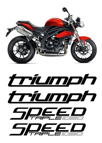 Adesivos Triumph Speed Triple 1050 Vermelha St007 Compatível