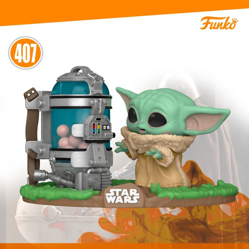 Funko Pop Star Wars Mandalorian Baby Yoda Capsula Con Huevos Color The Child With Egg Canister #407 / Grogu