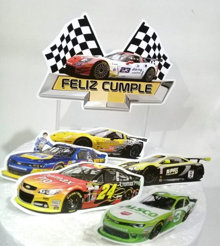 Cake Topper Adorno Para Torta Autos Carrera Chevrolet