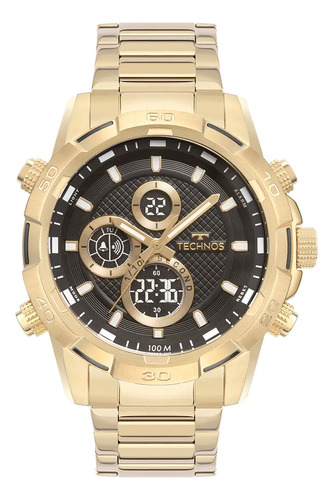 Relógio Technos Dourado Masculino Ts Digitech Bj4060ab/1p