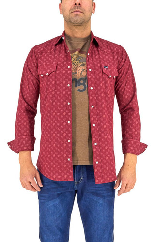 Camisa Vaquera Wrangler Hombre Manga Larga G04