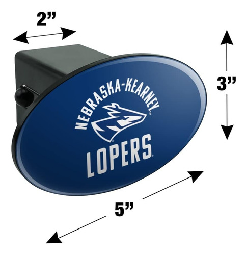 University Of Nebraska At Kearney Lopers Logo Oval Tow Hitch