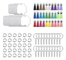 Comprar Kit De Llaveros Acrílicos 120pcs Borlas Llaveros Vinilo