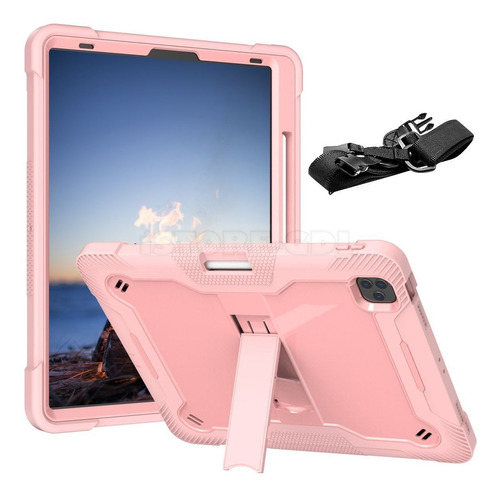 Correa + Funda Protector Uso Rudo Para Series iPad Pro 12.9