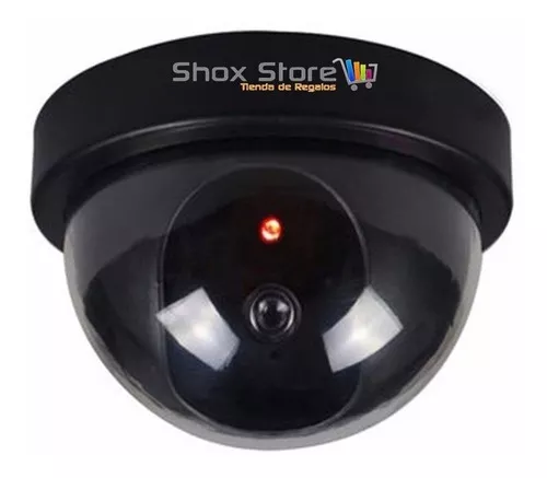 Camara Seguridad Falsa Domo + Led Intermitente Imita Sensor Color Negro