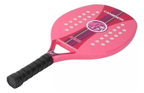 Raqueta De Tenis Playa Ultraligera Fibra De Carbono Rosa