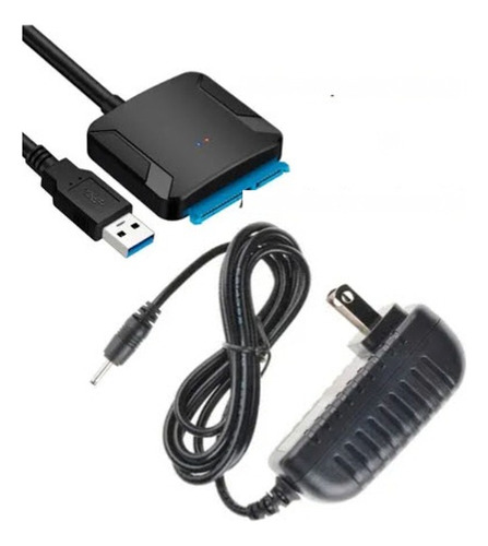 Adaptador Usb 3.0 Sata 2.5 Y 3.5 Hdd Sdd Cable Con Fuente