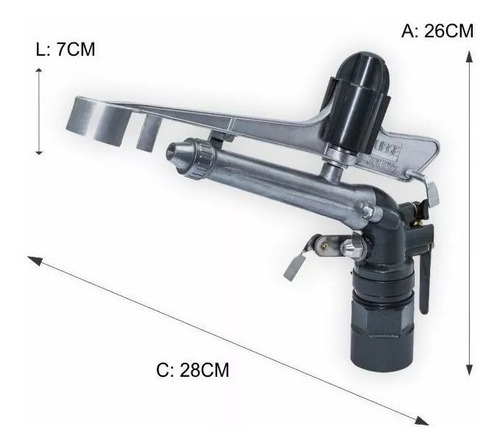 Aspersor Para Irrigação Alcance 25m 8m3/h 231126 Worker