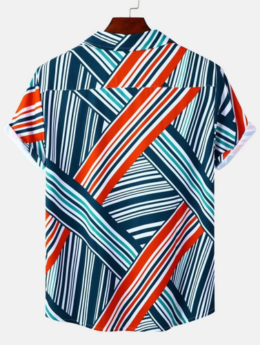 Camisa De Caballero Casual A Rayas