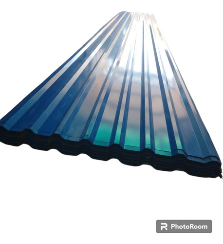 Lamina De Acero Prepintada Azul/blanco Techo Canal Ancho 6m