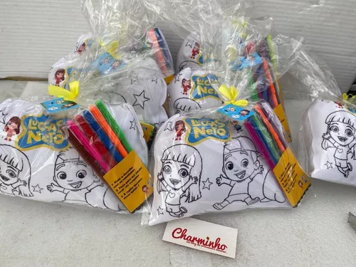 Lembrancinha personalizada almofada, kit para colorir Luccas Neto