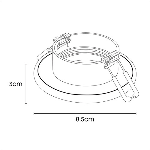 Portalámpara Empotrable Redondo Blanco Ip65 Con Base Gu10
