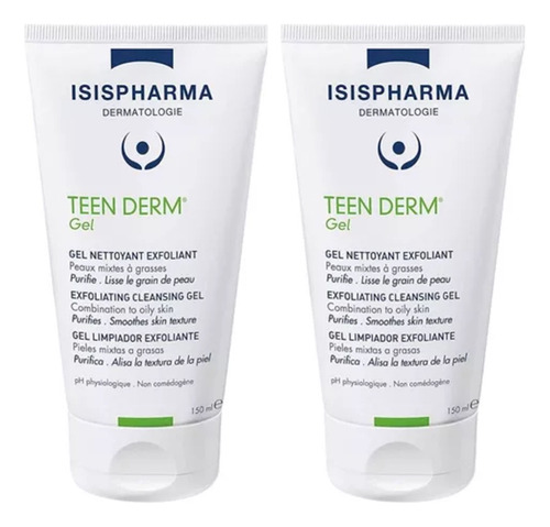 Isispharma Teen Derm Gel Exfoliante 150ml Pack 2 Pzas