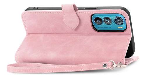 Funda De Piel Con Cierre Abatible Para Moto G8 Play/one Macr