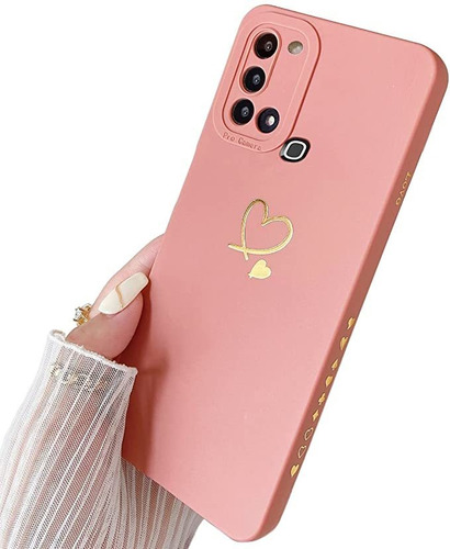 Funda Luxury Suave Silicona Samsung Galaxy A21s 6.5 Rosa