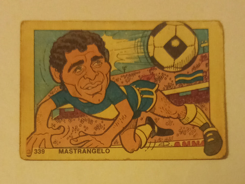 Figurita Caricatura Mastrángelo Álbum Campeones (1976)