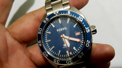 Relógio Fossil Breaker Aço Fs5048/1an Diver Scuba