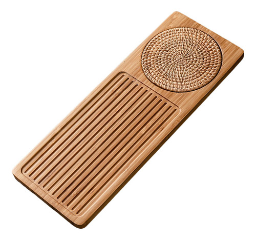 Bandeja Rectangular De Bambú Para Servir Té Chino, Tablero