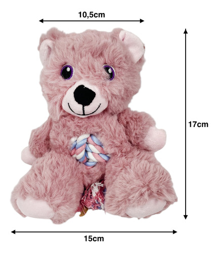 Brinquedo Pelúcia Com Apito Kong Knots Teddy Para Cachorro