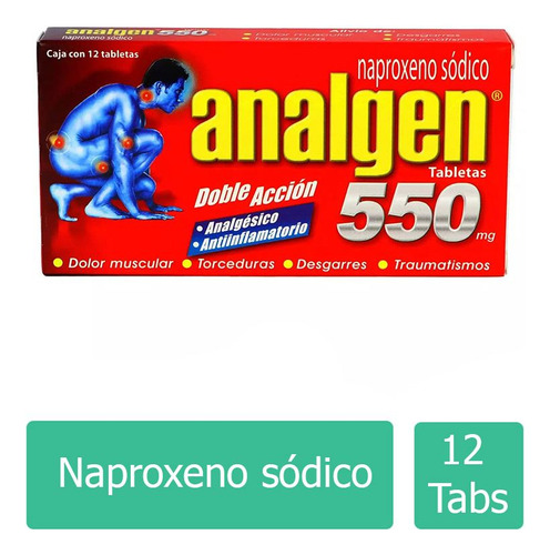 Analgen 550 Mg Caja Con 12 Tabletas