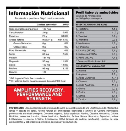 Imagen 2 de 3 de Whey Protein 100% 2lbs Idn Nutrition