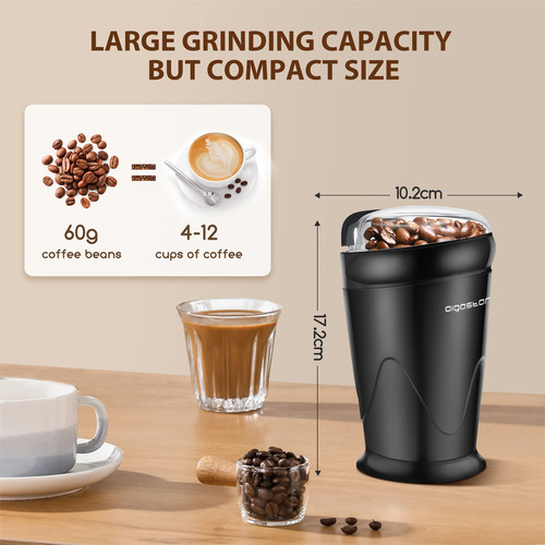 Molinillo Eléctrico 60g Para Granos De Cafe Y Nuez Aigostar