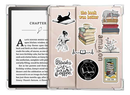 Funda Transparente Para Kindle Oasis 7 PuLG + Stickers