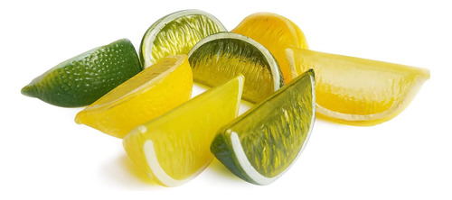 Lorigun 8 Piezas De Cuña De Limón Falsa Para Adornar Frutas