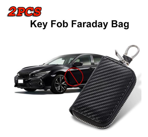 2 Bolsas Faraday Para Llavero Con Protector De Llave Y Cerra