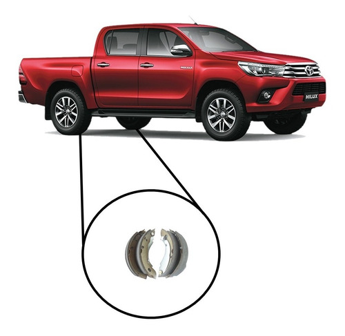 Lona De Freio Traseira  Hilux Com Abs 3.0 2007 Ate 2018