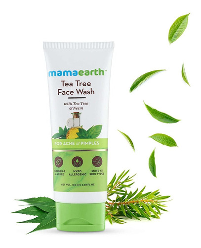 Mamaearth Tea Tree Natural Face Wash Para Acné Y Espinillas,