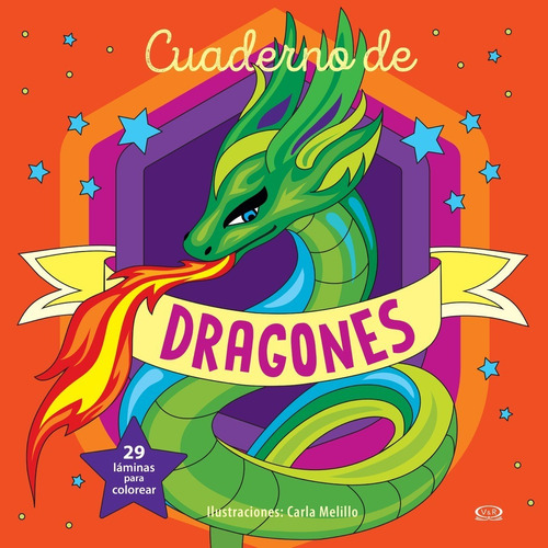 Cuaderno De Dragones - 29 Laminas Para Colorear