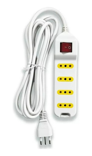 Alargador Extensión Zapatilla Eléctrica 4 Posiciones 3 Mts