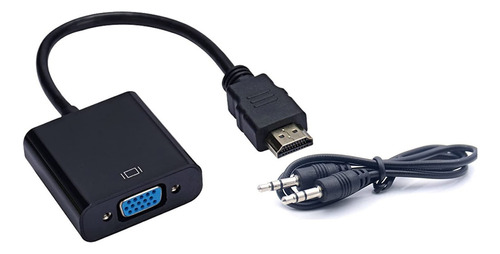 Convertidor De Imagen Hdmi A Vga, Con Audio, 