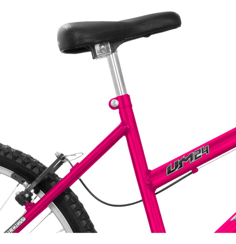 Bicicleta Sem Marcha Feminina Aro 24 Ultra Bikes Chrome Line Cor Rosa