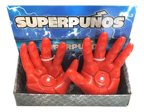 Guante Puño Super Heroe Dorado De Goma New B0449  Bigshop