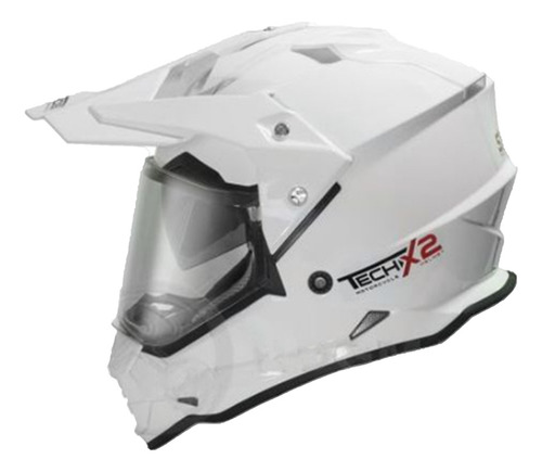 Casco Tipo Cross Certificado Con Mica Transparente Y Lentes