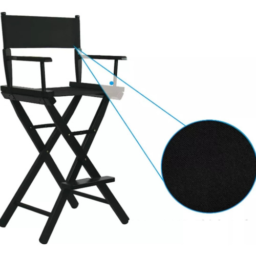 Silla Tipo Director Maquillaje Portátil Estudio Plegable