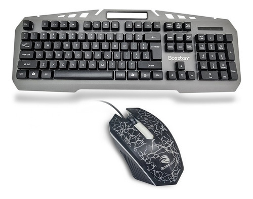 Kit Set Gamer Led Keyboard + Mouse com fio Dpi Control Cor do mouse Preto Cor do Teclado Preto