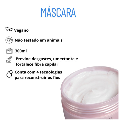 Kit Tratamento Capilar Reconstrução Queratina Xampo Mascara