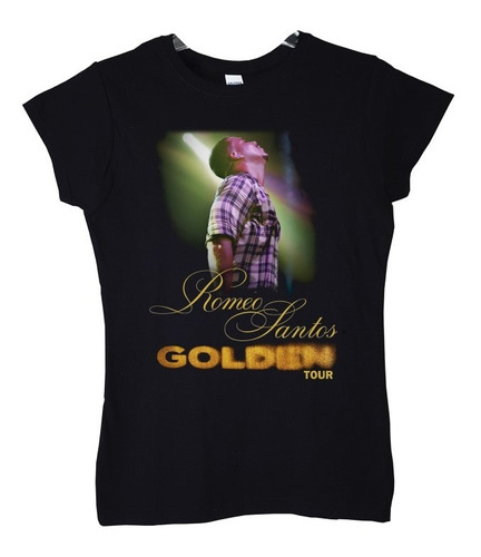 Polera Mujer Romeo Santos Golden Tour Musica Poleradicto