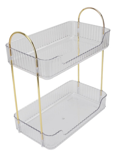 Soporte De Maquillaje De Doble Capa, Moderno Y Lujoso, 2 Niv
